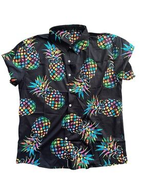 Pineapple Hawaiian Button Shirt